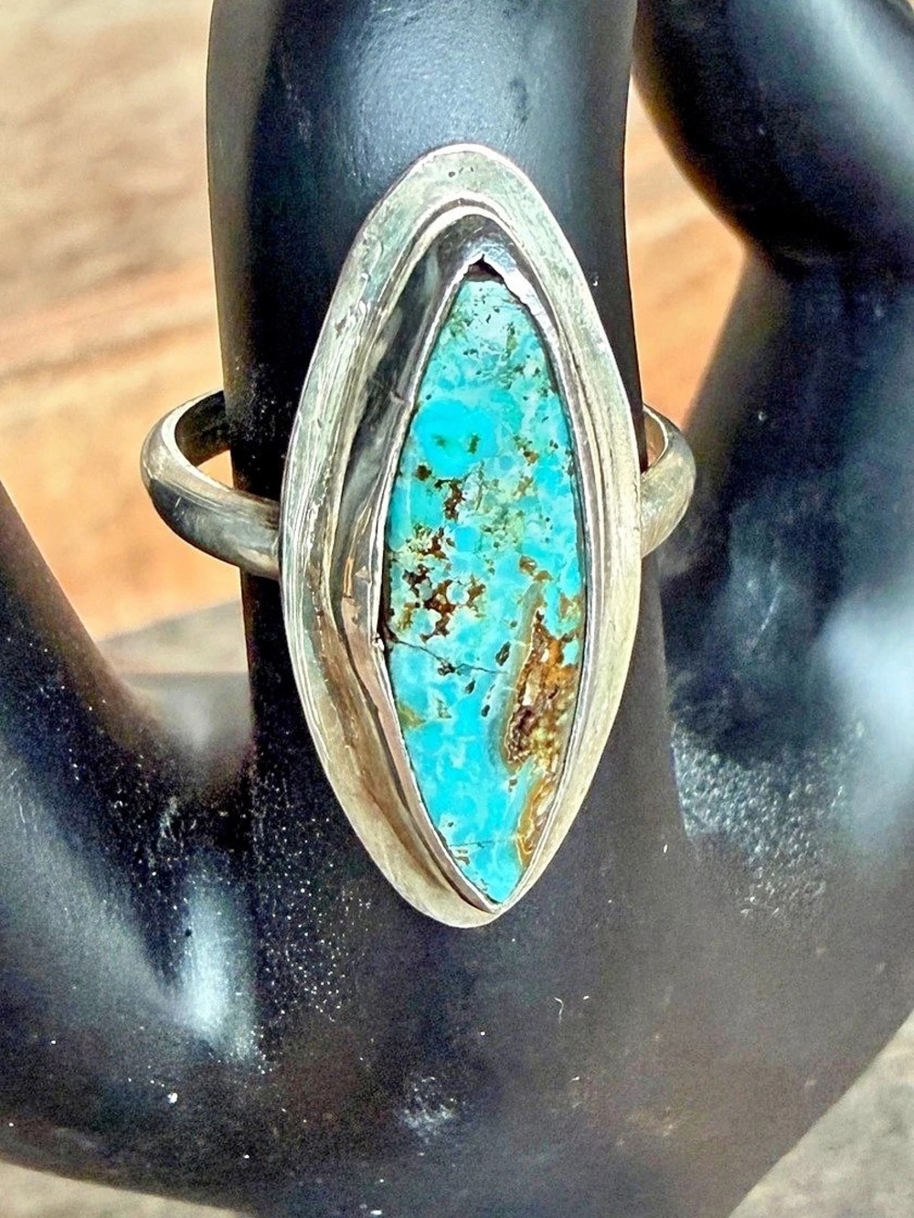 Turquoise Sterling Silver Ring Size 7